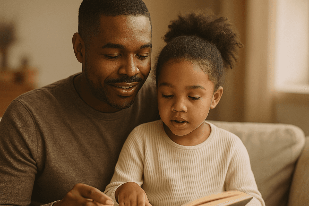 Parent reading with child